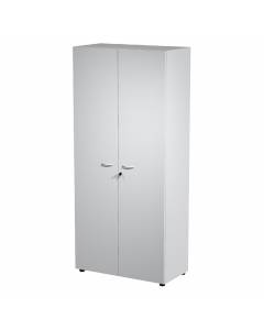 Armadio a 2 ante battenti alte con serratura. 3 ripiani spostabili + 1 fisso. Dimenzioni: L90 x P45,8 x H200 cm. Linea di armadi componibile particolarmente robusti e stabili, costituiti da struttura alta 200cm e completabili con sopralzo alto 40cm. Grand