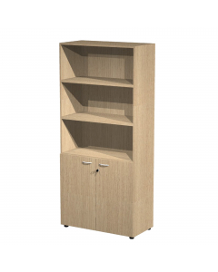 Armadio a 2 ante battenti basse c/serratura. 3 ripiani spostabili + 1 fisso. Dimenzioni: L90 x P45,8 x H200 cm. Linea di armadi componibile particolarmente robusti e stabili, costituiti da struttura alta 200cm e completabili con sopralzo alto 40cm. Grande