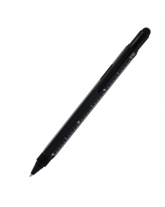 Penna a sfera con 9 funzioni: scrittura, touch screen, 3 scale graduate, righello, cacciavite a stella, cacciavite a taglio, livella. Assortimento in 3 colori nero, argento e giallo. Confezionata in elegante astuccio regalo. Ricaricabile ocn refill 64777.