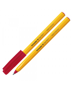 Penna a sfera con cappuccio a clip rimovibile. Punta in acciaio inox resistente all'usura. 
Punta F. Colore ink : rosso.