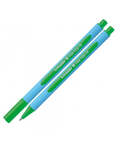 Penna a sfera Slider Edge con tecnologia Viscoglide®, inchiostro ultra scorrevole e asciugatura istantanea. Fusto gommato ergonomico, triangolare per una postura rilassata della mano. 
Punta XB. Colore verde.