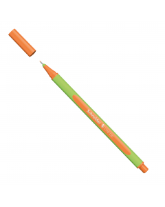 Fineliner con fusto prodotto per l'88% in plastica bio. Ampia gamma di colori. Tratto fine. Il fusto gommato a forma triangolare assicura una scrittura in tutto relax.
Tratto 0,4mm. Colore: arancio.