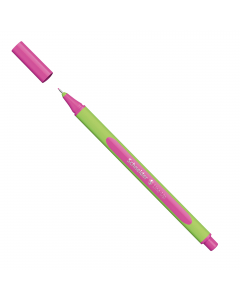 Fineliner con fusto prodotto per l'88% in plastica bio. Ampia gamma di colori. Tratto fine. Il fusto gommato a forma triangolare assicura una scrittura in tutto relax.
Tratto 0,4mm. Colore: rosa.