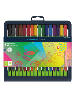 Fineliner con fusto prodotto per l'88% in plastica bio. Ampia gamma di colori. Tratto fine. Il fusto gommato a forma triangolare assicura una scrittura in tutto relax.
Tratto 0,4mm. Colori ass.
Confezione 32 pezzi.