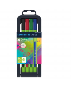 Fineliner con fusto prodotto per l'88% in plastica bio. Ampia gamma di colori. Tratto fine. Il fusto gommato a forma triangolare assicura una scrittura in tutto relax.
Tratto 0,4mm. Colori ass.
Confezione 4 pezzi.