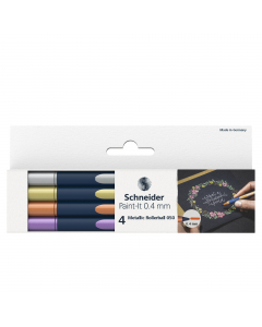 Roller con inchiostro metallizzato, ideale per scrivere, disegnare e colorare. Fusto realizzato per l'88% in bioplastica. Punta ultra-smooth, punta del tratto 0.4mm. Asciugatura rapida e pressochè inodore.