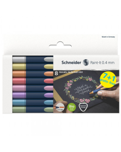 Roller con inchiostro metallizzato, ideale per scrivere, disegnare e colorare. Fusto realizzato per l'88% in bioplastica. Punta ultra-smooth, punta del tratto 0.4mm. Asciugatura rapida e pressochè inodore.