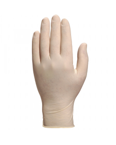 Guanti fini in lattice naturale, ambidestri, clorinati, non talcati, bordino arrotolato, finitura interna ed esterna liscia. AQL 1,5. Guanti impermeabili. Buona sensibilità tattile. Ottima presa. Accettati FDA (USA) per uso alimentare. Protezione dagli sc