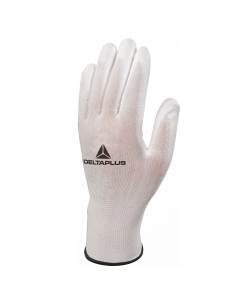 Guanto con maglia in poliestere/carbonio. Spalmatura poliuretano su palmo e punta delle dita. Finezza 13. Antistatico. Categoria DPI: 2. Certificazione CE. Conformità alle norme EN ISO 21420:2020, EN388:2016+A1:2018, EN16350:2014.