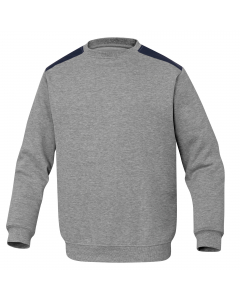 Felpa sportiva con rinforzo spalle e gomiti. Polsini e parte bassa della giacca con bordo a coste. Fodera interna pile 65% poliestere 35% cotone.Rinforzi  in tessuto poliestere Oxford, rivestimento poliuretano. Colore grigio. Questo dispositivo non è un D