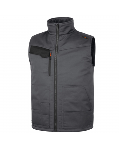 Gilet invernale multitasche (coordinato gamma MACH 2). Chiusura zip anti-freddo. 9 tasche. Twill 65% poliestere 35% cotone 245 g/m² foderato.
Fodera Taffetà poliestere imbottita.Taglie disponibili: dalla S a 3XL  Certificazione CE. Conformità alla norma E