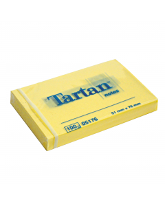 Blocchetto da 100 fogli riposizionabili di colore giallo pastello. Formato 51x76mm.