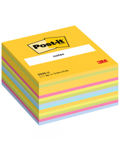 L'originale formato 76x76mm in un cubo colorato da 450 fogli, per non rimanere mai senza un foglietto Post-it. Pratici ed allegri nelle tonalità di colori assortiti Neon e Pastello. Colore: giallo sole, verde lime, rosa power, verde acido, blu paradiso, a