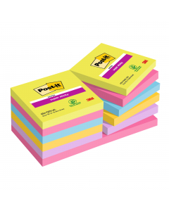 I foglietti Post-it Super Sticky nel colore giallo oro, non passano mai inosservati. Grazie all'adesivo rinforzato si attaccano praticamente ovunque e non lasciano traccia. Ideali per superfici difficili o verticali. Blocchetti da 90 fogli cad. nel colori