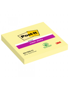 Blocchetti da 90 foglietti riposizionabili colore Giallo Canary. Grazie all'adesivo rinforzato si attaccano praticamente su tutte le superfici e non lasciano traccia. Ideali per superfici difficili o verticali. Formato 76 x 76mm. Nuove confezioni in carto
