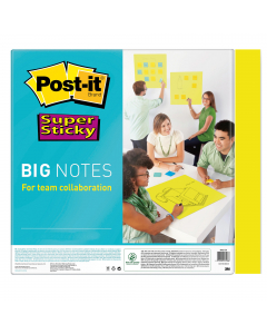 Blocchi da 30 fogli di fogli di grande formato (27,9x27,9cm) con adesivo Post-it® Super Sticky. Le loro dimensioni permettono di catturare idee e progetti da condividerle durante le riunioni. SOLUZIONI PORTATILI PER ANNOTARE PENSIERI DEL TUO TEAM SU SUPER
