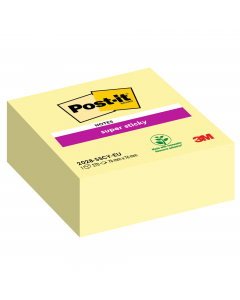 Cubo di blocchetti da 270 foglietti riposizionabili colore Giallo Canary. Grazie all'adesivo rinforzato si attaccano praticamente su tutte le superfici e non lasciano traccia. Ideali per superfici difficili o verticali. Formato 76 x 76mm.
