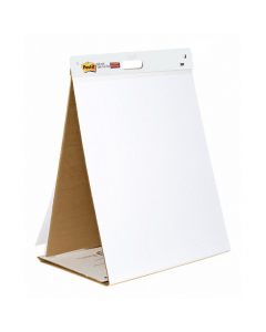 Blocco 20 fg. formato 51x69cm e base d'appoggio autoesponente. Strumento indispensabile nello svolgimento delle riunioni per tenere sempre a vista i concetti essenziali. I fogli possono essere staccati facilmente dal blocco e grazie all'adesivo post-it po