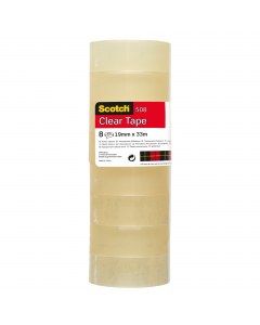 Nastro adesivo trasparente Scotch 508 trasparente adesivo acrilico per utilizzo generico di tutti giorni. Confezione torretta.