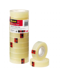 Nastro adesivo trasparente Scotch 508 trasparente adesivo acrilico per utilizzo generico di tutti giorni. Confezione torretta.