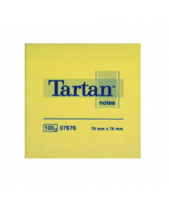 Blocchetto da 100 fogli riposizionabili di colore giallo pastello. Formato 76X76mm.