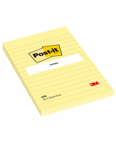 Ideali per scrivere comodamente anche i messaggi più lunghi. Blocchetto da 100 fogli. Formato 102 x 152mm. A righe.