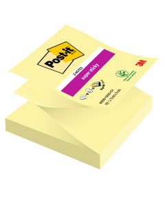 Blocchetti da 90 foglietti riposizionabili Giallo Canary. Grazie all'adesivo rinforzato si attaccano praticamente su tutte le superfici e non lasciano traccia. Ideali per superfici difficili o verticali. Incollatura a fisarmonica, un foglietto tira l'altr
