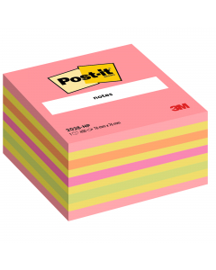 L'originale formato 76x76mm in un cubo colorato da 450 fogli, per non rimanere mai senza un foglietto Post-it. Pratici ed allegri nelle tonalità di colori assortiti Neon e Pastello. Colore: rosa guava (x2), limone neon (x4), arancio acceso, rosa power, ve