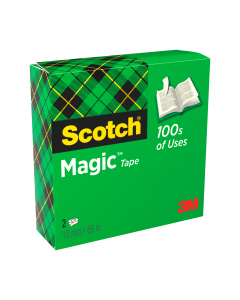 Nastro Scotch« Magic 810 adesivo permanente, scrivibile e invisibile su carta e fotocopia. Non secca, non ingiallisce e si può tagliare con le mani.