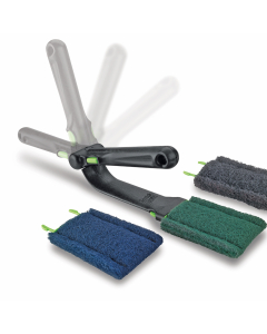 L'attrezzo Fryer and Kitchen Cleaning Tool è un pulitore per piastre, griglie, forni e friggitrici. Costituito da materiali in grado di resistere ad alte temperature, l'attrezzo può essere utilizzato in 3 diverse posizioni per un'agevole pulizia di superf