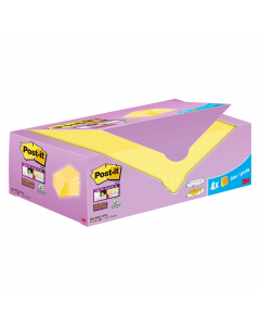 Valuepack 20+4 blocchi foglietti Post-it® Super Sticky, 90fogli 76x127mm giallo Canary.
