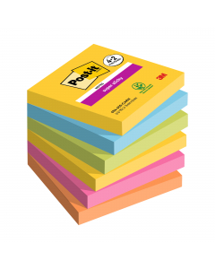 Blocchetti da 90 foglietti riposizionabili assortiti nei colori. Hanno una presa maggiore e durano più a lungo grazie alla forza adesiva doppia rispetto ai foglietti Post-it tradizionali. Perfetti per superfici verticali o con scarsa aderenza quali monito