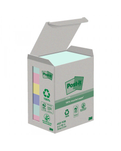 Foglietti Post-it in carta riciclata al 100%. La carta dei blocchetti è certificata Der Blaue Engel. Confezione in carta riciclata senza film in plastica. Blocchetto da 100 fogli.
Formato 38x51mm. Colore: verde menta fresca, blu pietra di luna, rosa fenic