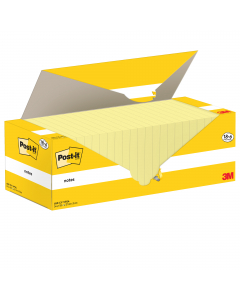 Value pack 18+6 blocchi foglietti Post-it® Notes, 100fogli 76x127mm giallo Canary.