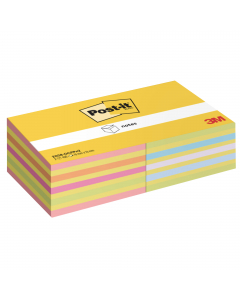 Cubo foglietti Post-it® Notes, 450 fogli 76x76mm, colori assortiti neon e pastello.