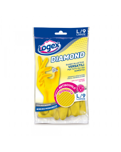 Guanti in lattice per tutti i lavori domestici, ma adatti anche all’uso in cucina e alla manipolazione di alimenti. Di colore giallo hanno una felpatura interna fatta con amido di mais che garantisce un’ulteriore protezione per le mani durante e dopo l’ut