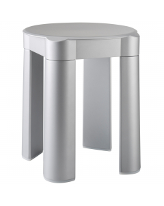Sgabello componibile bianco in ABS. Ideale per il bagno, spogliatoi, ambulatori ecc. Dimensioni: H39 x P35 x L35cm. Può sorreggere (in posizione corretta) massimo 100kg.