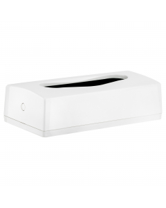 Dispenser murale per veline di carta. Dimensioni: 14x7x27cm.