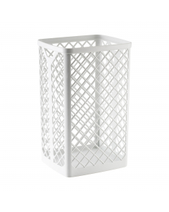 Cestino gettacarta 510 - A51001 - listellato - 35 L - bianco - Mar plast