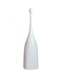 Portascopino da terra per WC in ABS bianco. Dimensioni h485xp120xl120mm
