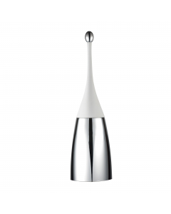 Per bagno, da appoggio a terra. Superficie colorata soft touch e acciaio lucido. Dimensioni: l12 x p12 x h48,5cm.