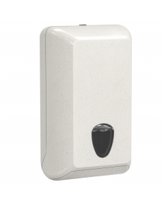 Dispenser per carta igienica in foglietti intercalata– 550/450 fogli se piegati a V o a Z - in plastica e legno riciclati. Made in Italy. Modalità di fissaggio: Viti e tasselli/Biadesivo. Chiusura: A chiave. Altezza di montaggio: 60-70 cm. Dimensioni: 300