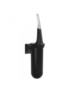 Portascopino per bagno da parete, comprende kit di montaggio per essere montato a muro facilitando così le operazioni di pulizia. In plastica riciclata. Dimensioni: 38,6 x 11,3 x 9,3cm. Modalità di fissaggio: Viti e tasselli/Biadesivo. Altezza di montaggi
