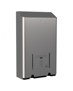 Distributore di assorbenti igienici da muro (con viti e tasselli inclusi) compatibile con la maggior parte degli assorbenti esterni femminili in acciaio inox Aisi 304 lucido, robusto ed anti-ruggine. Semplice da utilizzare e da rifornire e compatibile con