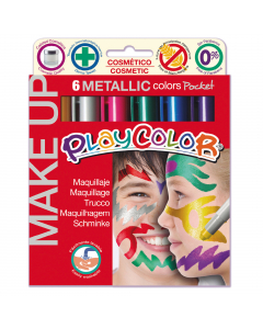 Astuccio con 6 stick in colori assortiti metallizzati. Facile da usare e facilmente lavabile con acqua e sapone. Dermatologicamente e microbiologicamente testato. Privo dei principali allergeni e senza parabeni. Non contiene grassi. Il prodotto è conforme