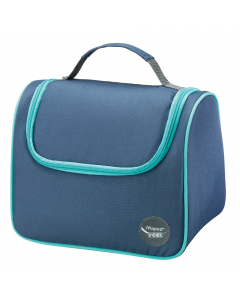 Lunch bag capiente, in grado di contenere una lunch box da 1,4l e una borraccia da 430ml. Alta protezione per alimenti sempre freschi, con fodera facile da aprie e pulire. Esterno in poliestere e interno in PEVA.