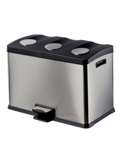 Ideale per la raccolta differenziata - utilizzo indicato dove Þ necessario attenersi alle procedure haccp. Struttura in acciaio inox satinato antitraccia con base in ABS. maniglie laterali per un facile spostamento. Secchi interni in PPL. Sistema di chius