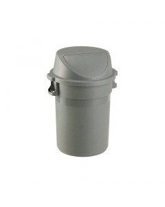 Pattumiera in PPL grande capacità con coperchio maxi push dall'apertura a spinta. Ø 55,5cm x H78cm - 80Litri. Pulizia periodica da effettuare con un panno morbido e non abrasivo, imbevuto d’acqua. Detergenti che contengono solventi possono danneggiare il 
