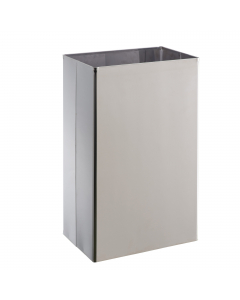 In acciaio inox, adatto sia per fissaggio a muro che da appoggio. Dimensioni: L30xP20x H50cm - 25lt. Effettuare una periodica manutenzione per prevenire l’ossidazione del materiale utilizzando una spugna non abrasiva e sciacquando con abbondante acqua, pr