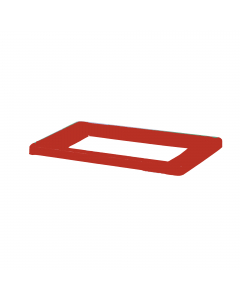 Coperchio in metallo verniciato rosso per contenitore Bob Color. Idonei per per organizzare la raccolta differenziata. Dimensioni:  L30,5 x P20 x H2cm. Si consiglia di pulire la superficie con un panno morbido, imbevuto d’acqua o con un prodotto specifico